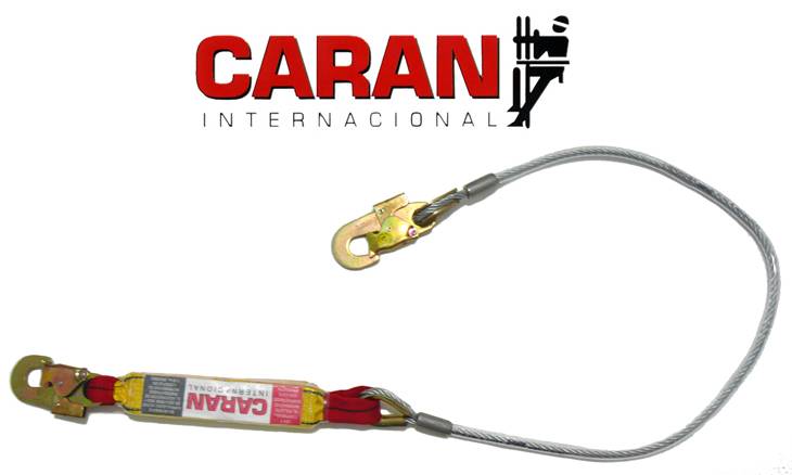 Elemento Anticaida Caran 2050 P/Sold. Cable De Acero 1,50Mt Mosq.19Mm C/Amor.