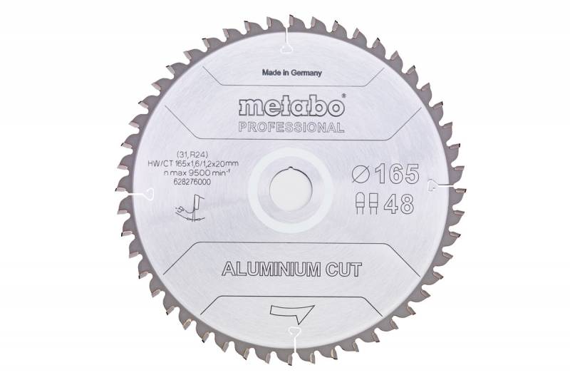 Disco Sierra Circular P/ Aluminio Metabo - Aluminium Cut 6 1/2 - 48 Dientes