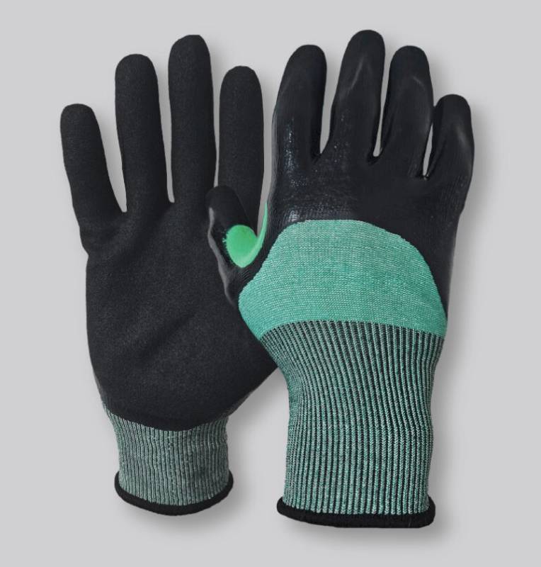 Guante Tactil Anticorte Gn16 S/Costura Palma Nitrilo Negro T.10