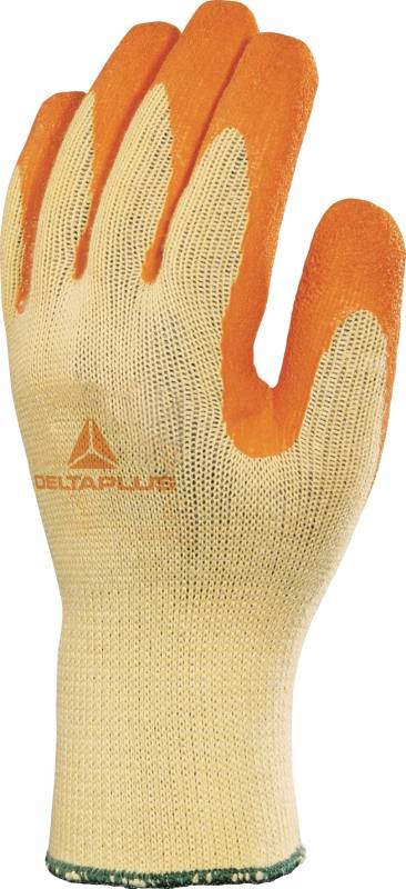 Guante Amarillo/Naranja Deltaplus Poliester Latex Ve730Or