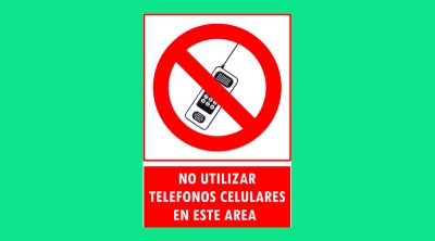 Cartel 169 190 X 270 No Utilizar Telefonos Celulares En Este Area