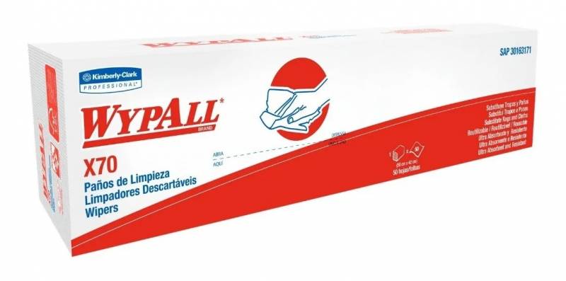 Paños De Limpieza Blanco Wypall 70 Caja X 50Un 42 X 25 Cm