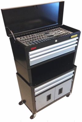 Carro Stanley Porta Herremientas 88 Piezas (3/8-1/2) Negra Stmt72676