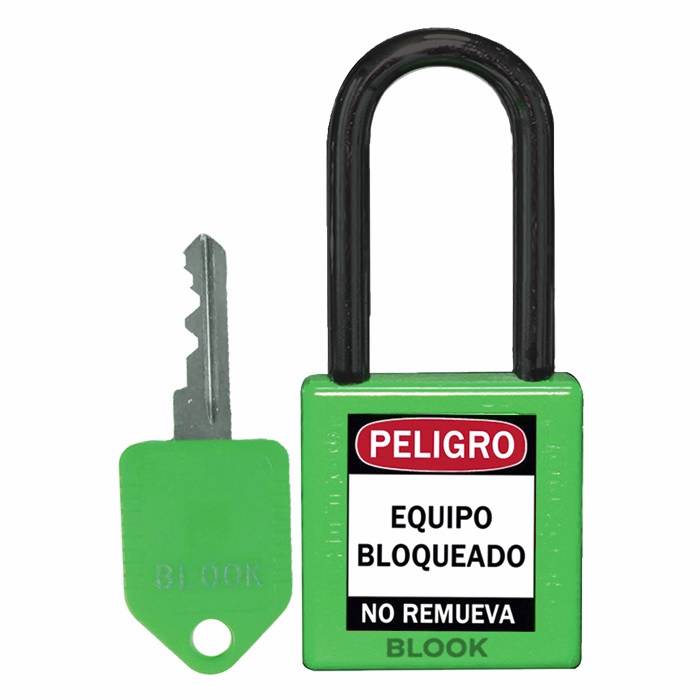 Candado De Bloqueo Dielec. Plastico Verde Arandela Plastica 40 Mm Can-1025