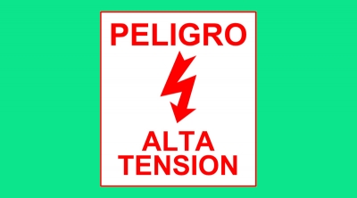 Cartel 53 400 X 450  Peligro Alta Tension