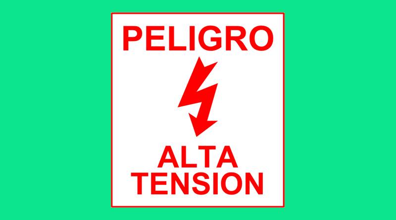 Cartel 53 400 X 450  Peligro Alta Tension