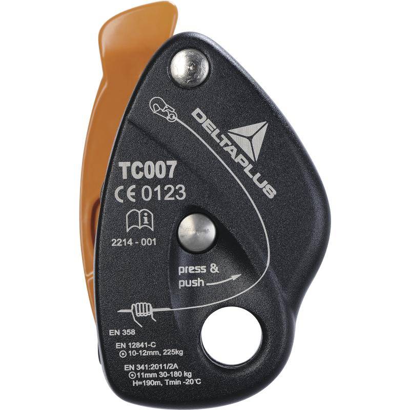 Descensor Autoblocante C/ Empuñadura Multifuncion  Cuerda 10 A 12 Mm Tc007