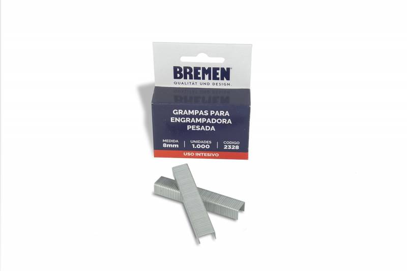 Grampa Bremen X 1000Un. 8Mm P/ Trabajo Pesado Cd.2328