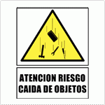 Cartel 312 400 X 450 Atencion Riesgo Caida De Objetos