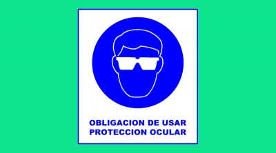 Cartel 6 400 X 450 Obligacion De Usar Proteccion Ocular