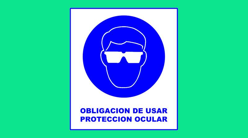 Cartel 6 400 X 450 Obligacion De Usar Proteccion Ocular