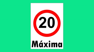 Cartel 57 400 X 450  Velocidad Maxima 20