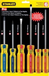 Juego De Destornilladores Stanley Pro 6Pz. 69170
