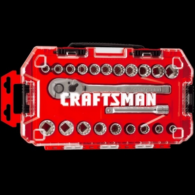 Juego De Bocallaves Hex. Craftsman (Sae/Mm) 22 Pz + Criquet Y Ext. Enc. 1/2