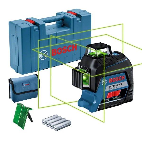 Nivel Laser Bosch Gll3-80 G - 3 Lineas A 360° (Verde)