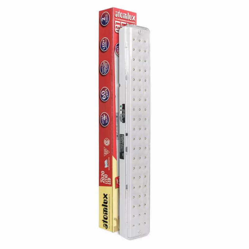 Luminaria Atomlux Litio Led Larga 10/5Hs M.2020 Litio Slim (60 Leds)