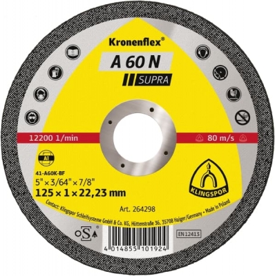 Disco De Corte Klingspor A 60 N 115 X 1Mm (4 1/2