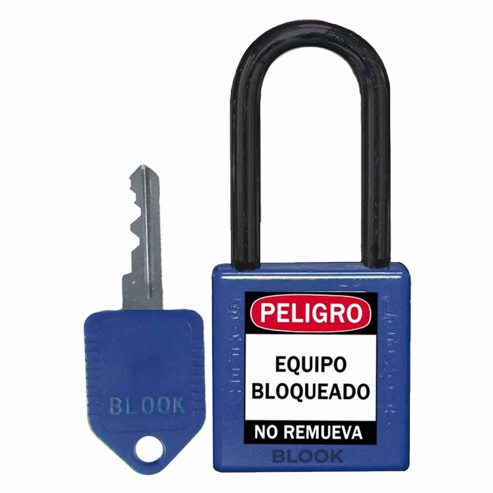 Candado De Bloqueo Dielec. Plastico Azul Arandela Plastica 40 Mm Can-1020