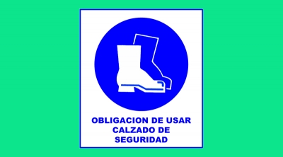 Cartel 3 400 X 450 Obligacion De Usar Calzado De Seguridad