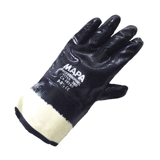 Guante Nitrilo Azul Mapa Titan 389 T9 Rugoso Doble Nitrilo