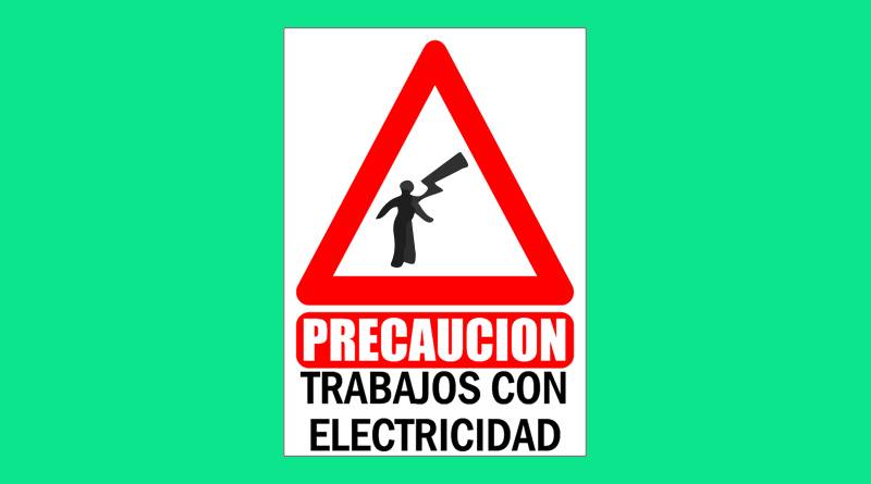 Cartel Pvc Corrugado 50X70Cm  Precaucion Trabajos C/ Electricidad