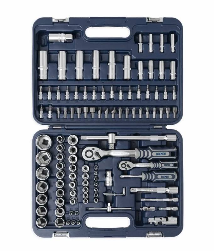 Juego De Bocallaves Hex. Bremen 110 Pz C/ Accesorios (Mm) Enc.1/2 Y 3/4 Cd.:6499