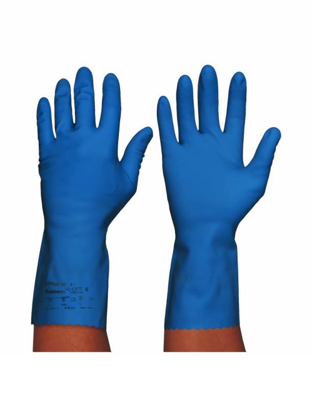 Guante Latex/Nitrilo Azul Flocado Sl1 Rubberex 30Cm