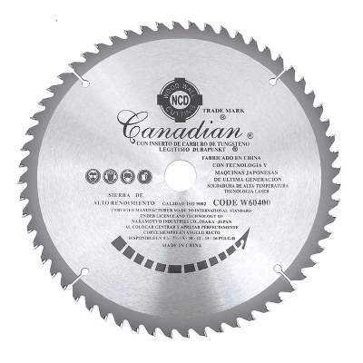 Disco Sierra Circular P/Madera Canadian 400 X 60 Dientes W60400