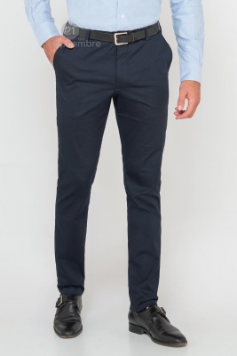 Pantalon Oficinista Corte Chino Hombre Azul