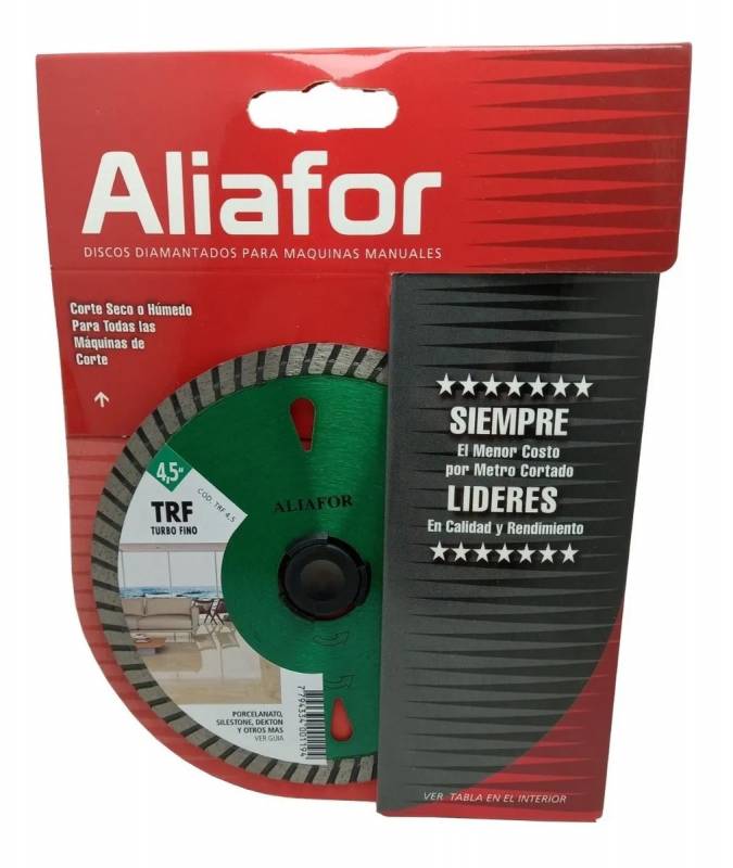 Disco De Corte Diam. Aliafor (4 1/2)  Trf Turbo Fino Cd.:trf-4.5