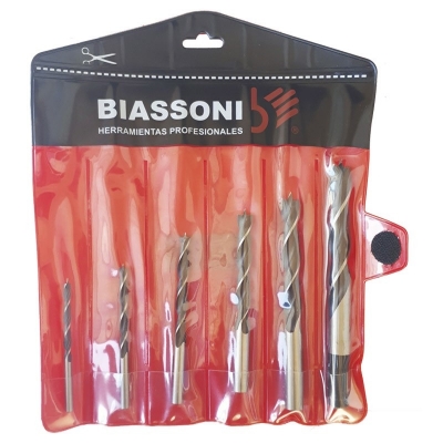 Juego Mecha P/ Madera Biassoni - Set. 6Un. - Tres Puntas Cd.:997723