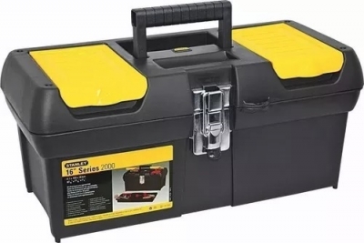 Caja De Herramientas Plastica Stanley Cierre Por Gancho Metalico Ref. 16