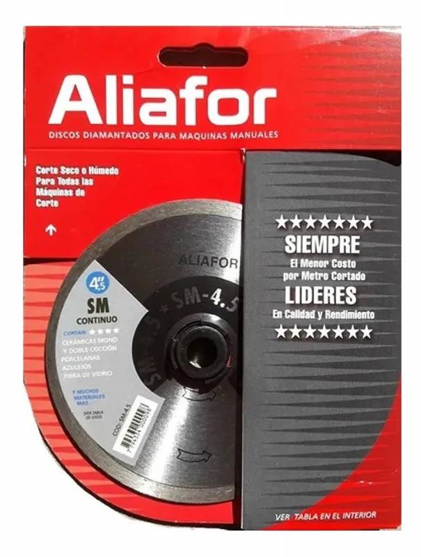 Disco De Corte Diam. Aliafor (4.5) Continuo Cd.:sm-4.5