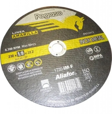 Disco De Corte Pegaso Aliafor 230 X 1,9Mm (9