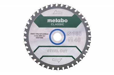 Disco Sierra Circular P/ Metales/Aluminio Metabo - Steelcut 6 1/2