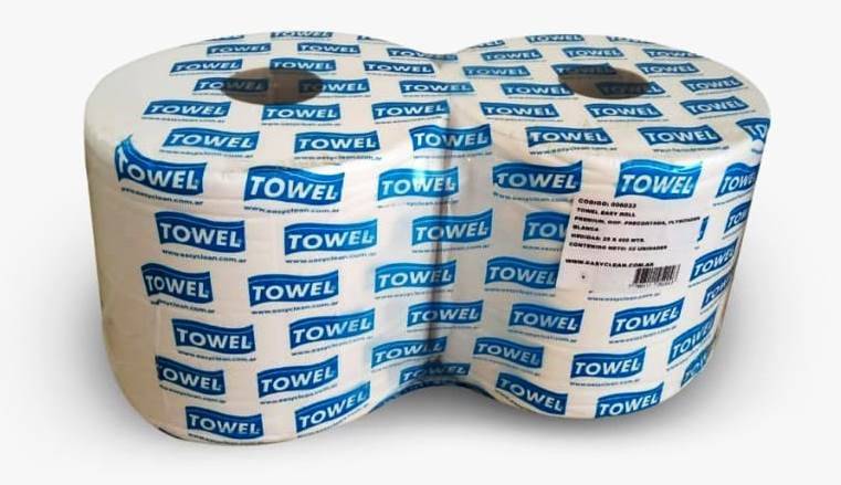 Bobina Papel Industrial Towel 6033 Blanco Doble Hoja 25 X 400Mts. Precor.