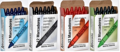 Marcador P/Madera X 12U. Color Azul