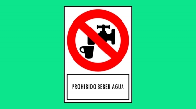 Cartel 177 190 X 270 Prohibido Beber Agua