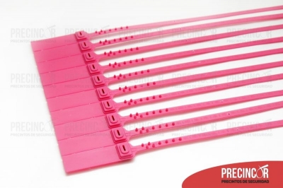 Precinto Plastico Traba Metalica Numerado Largo 39Cm X 100Un