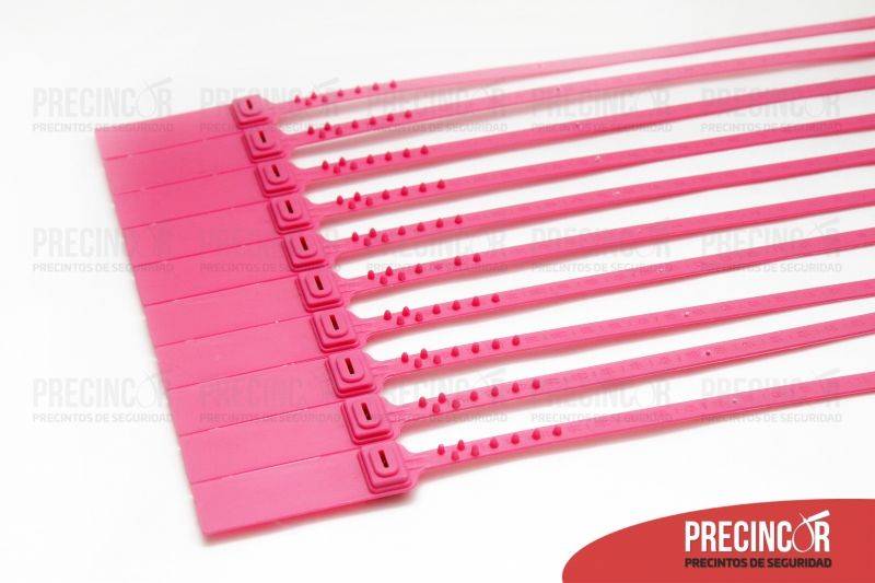 Precinto Plastico Traba Metalica Numerado Largo 39Cm X 100Un