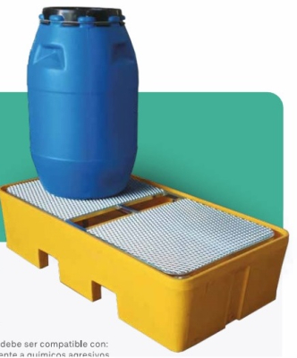 Batea Antiderrame C/ Pallet Met. Sp0160E P/2 Tambores