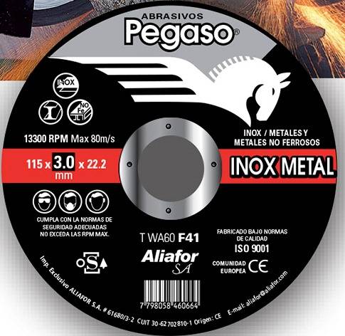 Disco De Corte Pegaso Aliafor 178 X 3,2Mm (7) Cd.:178M-S-Dc