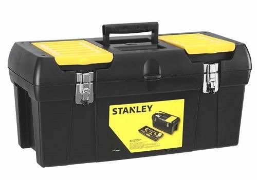 Caja De Herramientas Plastica Stanley Cierre Por 2 Ganchos Metalico Ref. 19 - 19-013