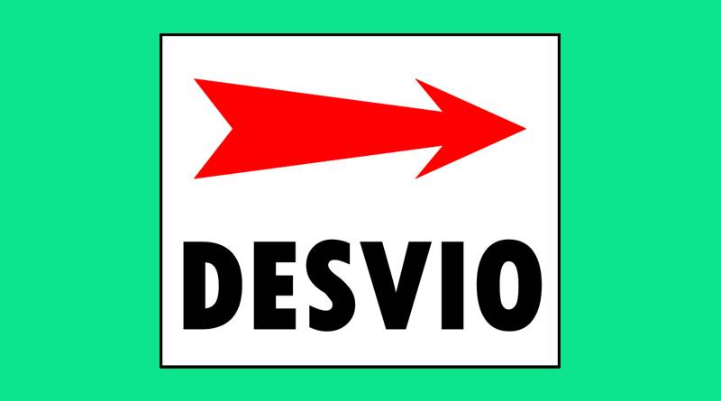 Cartel Pvc Corrugado 50X70Cm  Desvio Izquierda