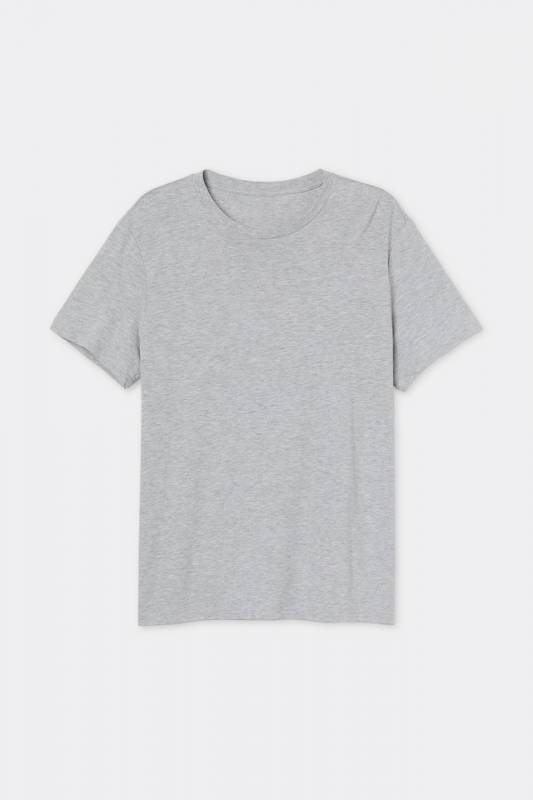 Remera Algodon Gris
