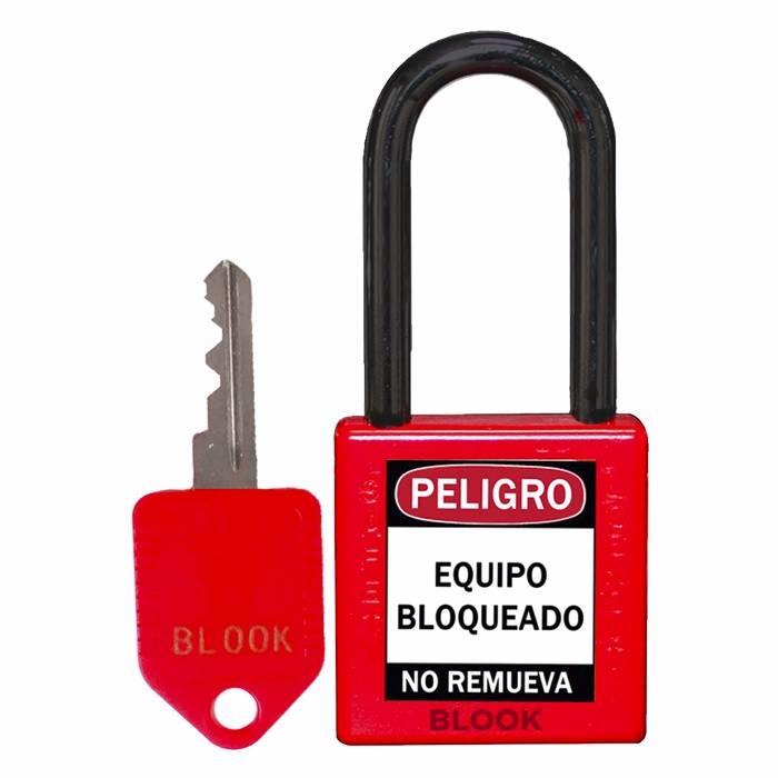Candado De Bloqueo Dielec. Plastico Rojo Arandela Plastica 40 Mm Can-1010