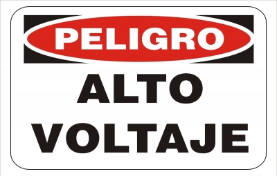 Cartel 71 300 X 400  Peligro Alto Voltage