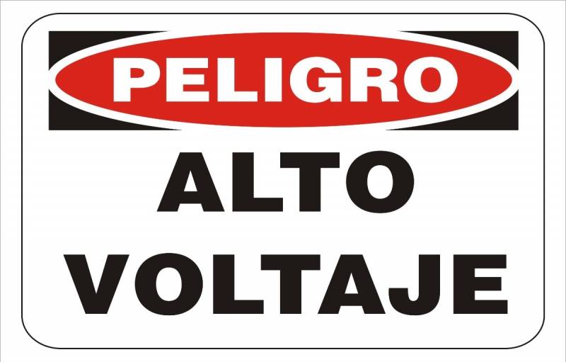 Cartel 71 300 X 400  Peligro Alto Voltage