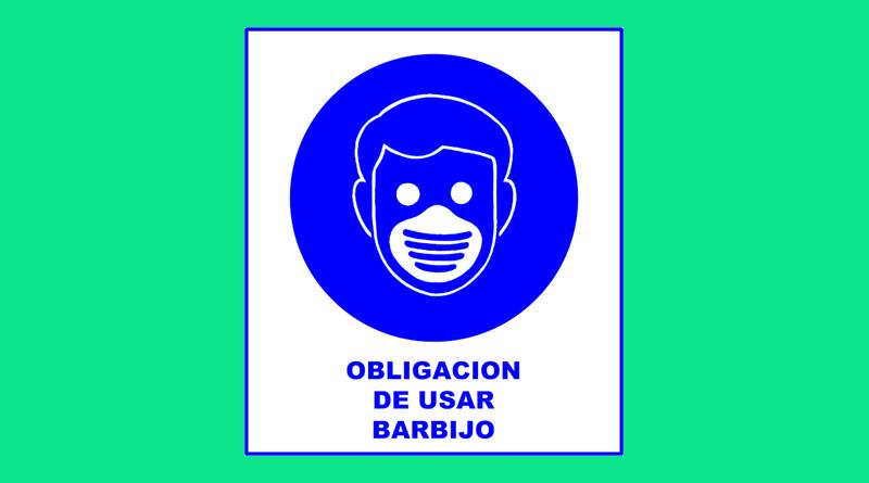 Cartel 13 400 X 450  Obligacion De Usar Barbijo