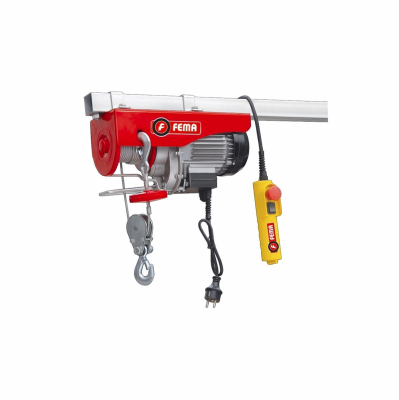 Aparejo A Cable Fema 500Kg 12Mts - 220V Doble Gancho - Control Y Freno Aut. - Cd.:69350316